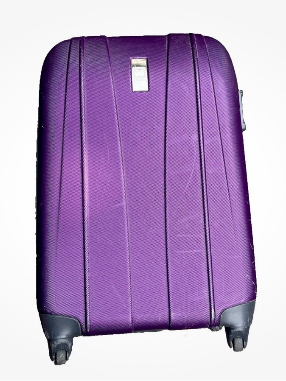 DELSEY Purple 20” Expandable Hardside Spinner Carry-On Suitcase 4 Wheel Luggage